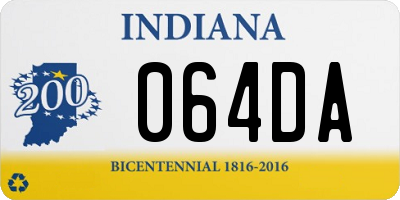 IN license plate 064DA