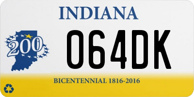 IN license plate 064DK