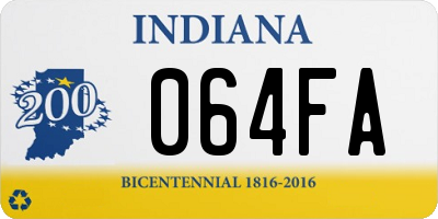 IN license plate 064FA