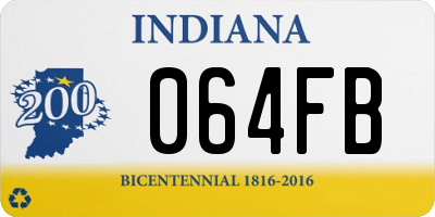 IN license plate 064FB