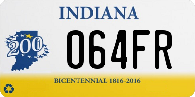 IN license plate 064FR