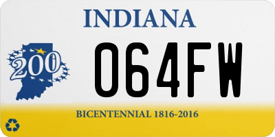 IN license plate 064FW