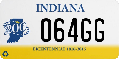 IN license plate 064GG