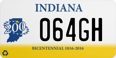 IN license plate 064GH