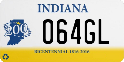 IN license plate 064GL