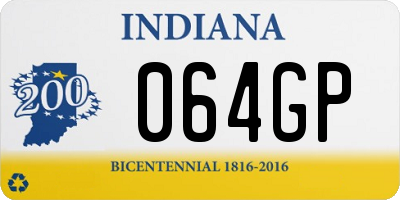 IN license plate 064GP