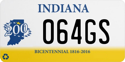 IN license plate 064GS