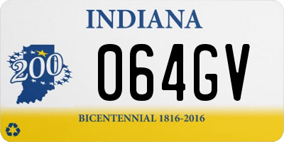 IN license plate 064GV