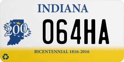 IN license plate 064HA
