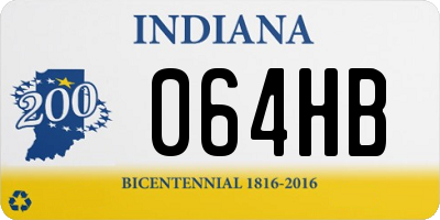 IN license plate 064HB