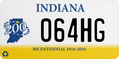 IN license plate 064HG