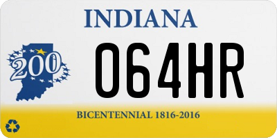 IN license plate 064HR