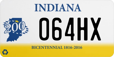 IN license plate 064HX