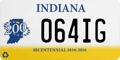 IN license plate 064IG