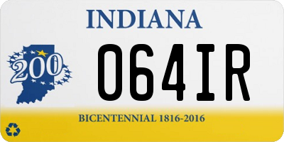 IN license plate 064IR