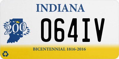IN license plate 064IV