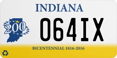 IN license plate 064IX