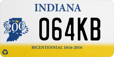 IN license plate 064KB