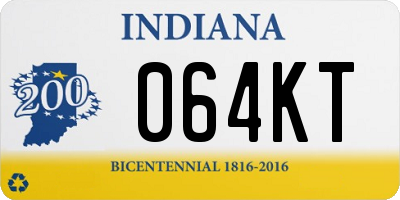 IN license plate 064KT