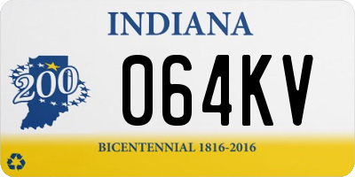 IN license plate 064KV