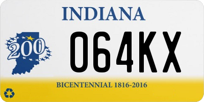 IN license plate 064KX