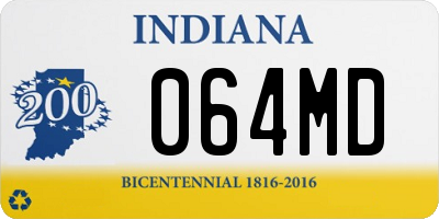 IN license plate 064MD