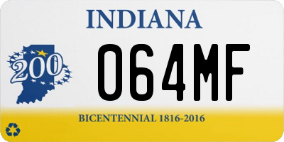 IN license plate 064MF