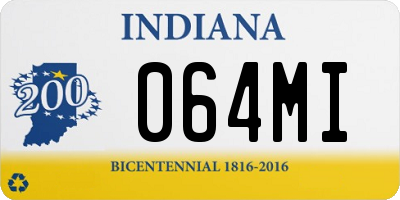 IN license plate 064MI