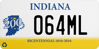 IN license plate 064ML