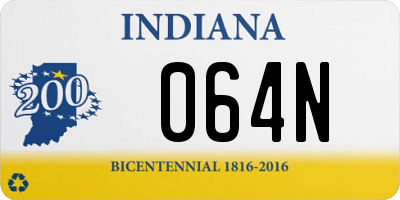 IN license plate 064N