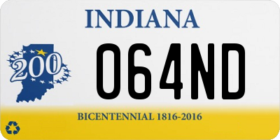 IN license plate 064ND