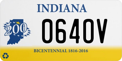 IN license plate 064OV