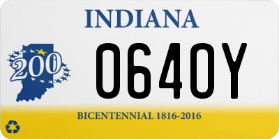 IN license plate 064OY