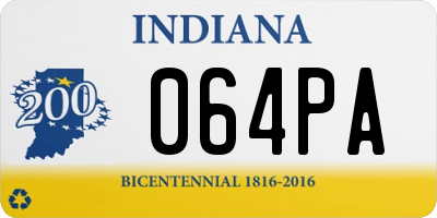 IN license plate 064PA