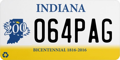IN license plate 064PAG