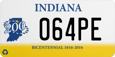 IN license plate 064PE