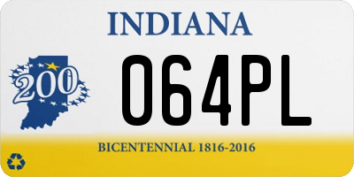 IN license plate 064PL