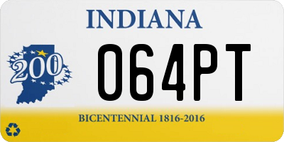 IN license plate 064PT