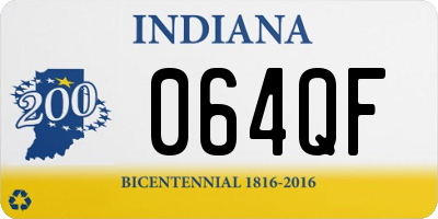 IN license plate 064QF