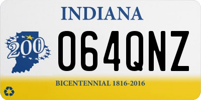 IN license plate 064QNZ