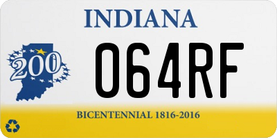 IN license plate 064RF