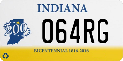 IN license plate 064RG