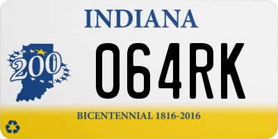 IN license plate 064RK