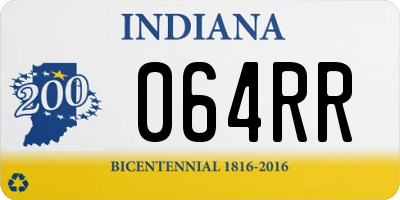 IN license plate 064RR