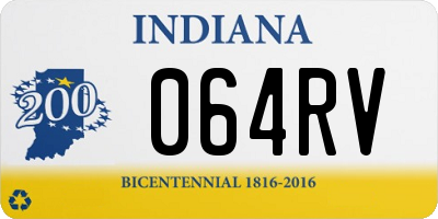 IN license plate 064RV