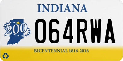 IN license plate 064RWA