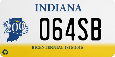 IN license plate 064SB