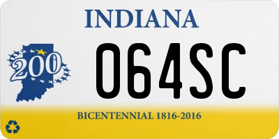 IN license plate 064SC