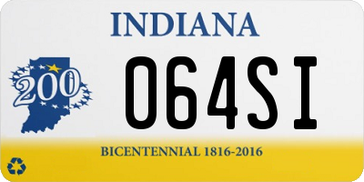 IN license plate 064SI