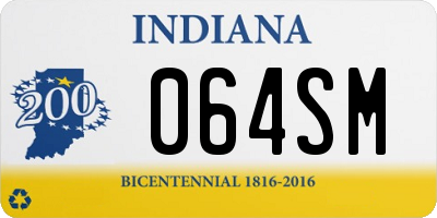 IN license plate 064SM